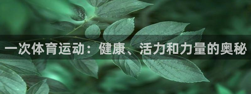 欧亿平台官网登录入口：一次体育运动：
